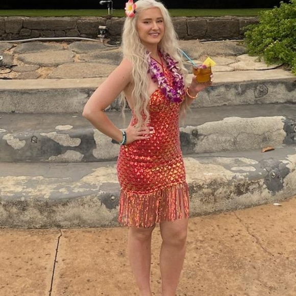 Mermaid Sequin Halter Dress - Picture 2 of 3